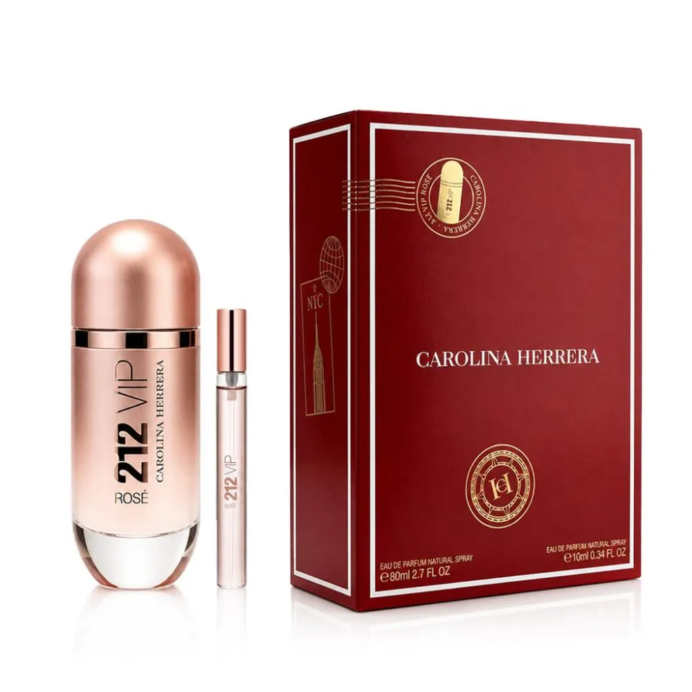 212 VIP Rosé 80 ml + EDP MINI Eau de Parfum für Damen 10 ml