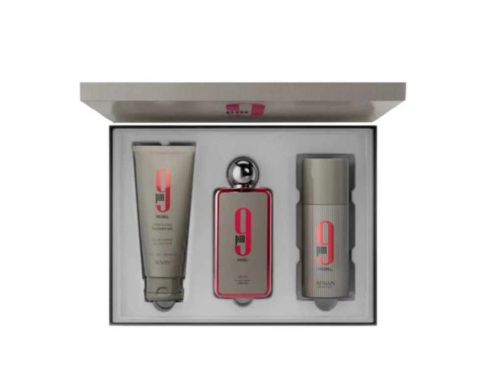 9 pm Rebel Eau de Parfum Unisex 100 ml + Körperspray 150 ml + Duschgel
