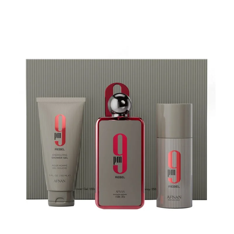 9 pm Rebel Eau de Parfum Unisex 100 ml + Körperspray 150 ml + Duschgel