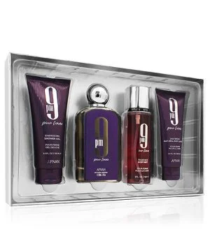 Afnan 9pm Pour Femme Geschenkset 100 ml + Duschgel 100 ml + Körperlotion 100 ml + Körperspray Eau de Parfum für Damen