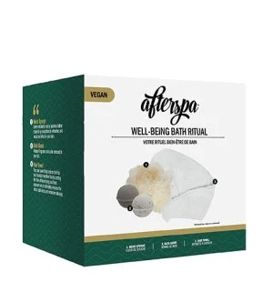 AfterSpa Well-Being Bath Ritual Geschenkset Badebomben 2 St. + Badeschwamm + Haartuch