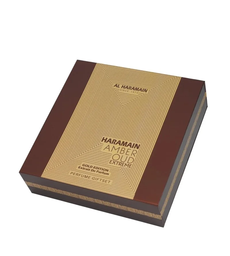 Amber Oud Extreme Gold Edition Unisex-Geschenkset Parfümextrakt 75 ml + Parfümextrakt 30 ml + Deospray 200 ml
