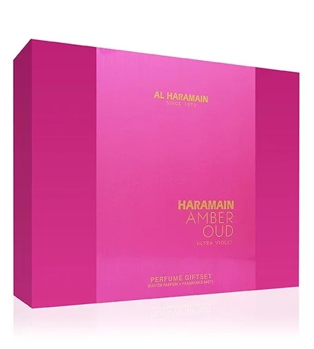 Amber Oud Ultra Violet Geschenkset für Damen Eau de Parfum 75 ml + Eau de Parfum 30 ml + Körperspray 200 ml