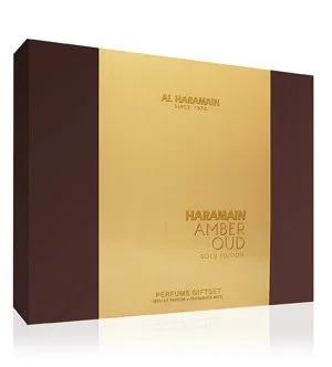 Al Haramain Amber Oud Gold Edition Geschenkset Eau de Parfum 75 ml + Eau de Parfum 30 ml + parfümiertes Körperspray Unisex
