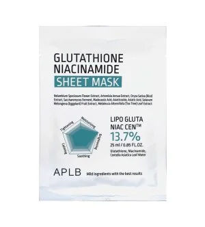APLB Glutathion-Niacinamid Tuchmaske feuchtigkeitsspendend und aufhellend