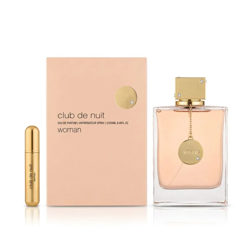 Club de Nuit Woman 250 ml + nachfüllbarer Taschenzerstäuber Eau de Parfum für Damen 5 ml