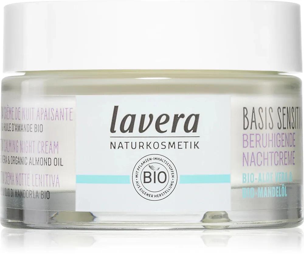 Lavera Basis Sensitiv Beruhigende Nachtcreme ohne Parfüm 50 ml