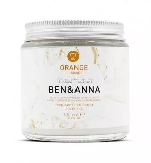 Ben & Anna Orangefarbene fluoridhaltige Zahnpasta (100 ml)