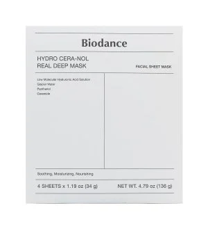 Biodance Hydro Cera-Nol Real Deep Mask feuchtigkeitsspendende Hydrogel-Gesichtsmaske 4 x 34 g