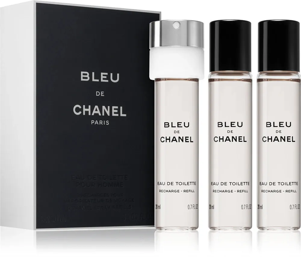 Bleu de Chanel EDT Nachfüllung 2 x 20 ml + EDT Nachfüllung mit Zerstäuber 20 ml M 60 ml