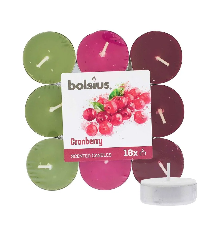 Scented Tealights Cranberry 4h Teelicht 18 St.