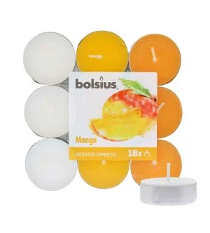Bolsius Scented Tealights Mango 4h Teelichter 18 St.