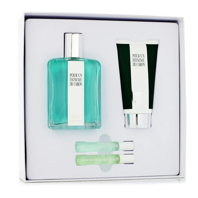 Pour un Homme de Caron EDT 125 ml + Duschgel 75 ml + EDT Mini Le Matin 5 ml + Mini Le Soir Eau de Parfum