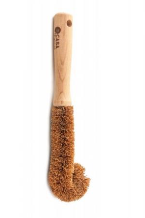 Glas- und Flaschenbürste mit Stiel - aus Kokosfasern und Holz