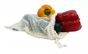 Tierra Verde Netzbeutel - klein (1 Stück) - aus Bio-Baumwolle, mit Kordelzug