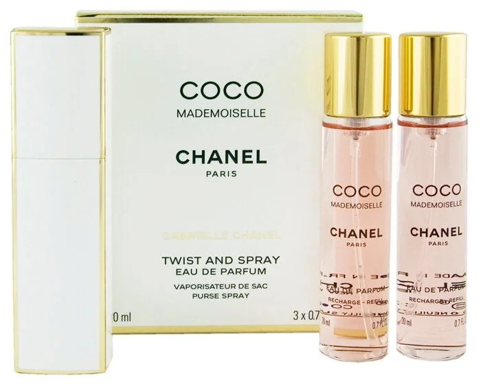Coco Mademoiselle nachfüllbar 20 ml + 2 x EDP-Nachfüllung Eau de Parfum für Damen 2 x 20 ml