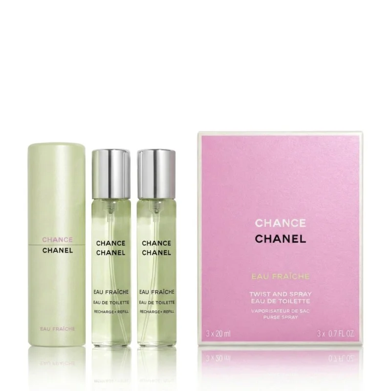 Chance Eau Fraîche Nachfüllung 2 x 20 ml + EDT Nachfüllung mit Zerstäuber Eau de Toilette für Damen