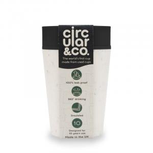 Circular Cup (227 ml) - creme/schwarz - aus Einweg-Pappbechern
