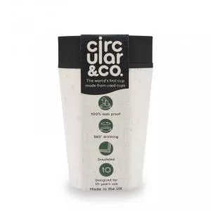 Circular Cup (227 ml) - creme/schwarz - aus Einweg-Pappbechern