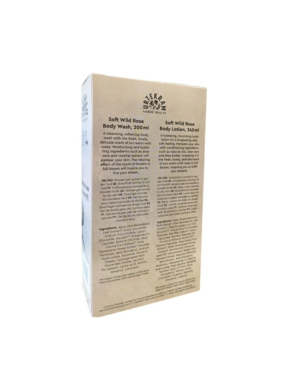 Urtekram Geschenkset Duschgel und Körperlotion Wildrose