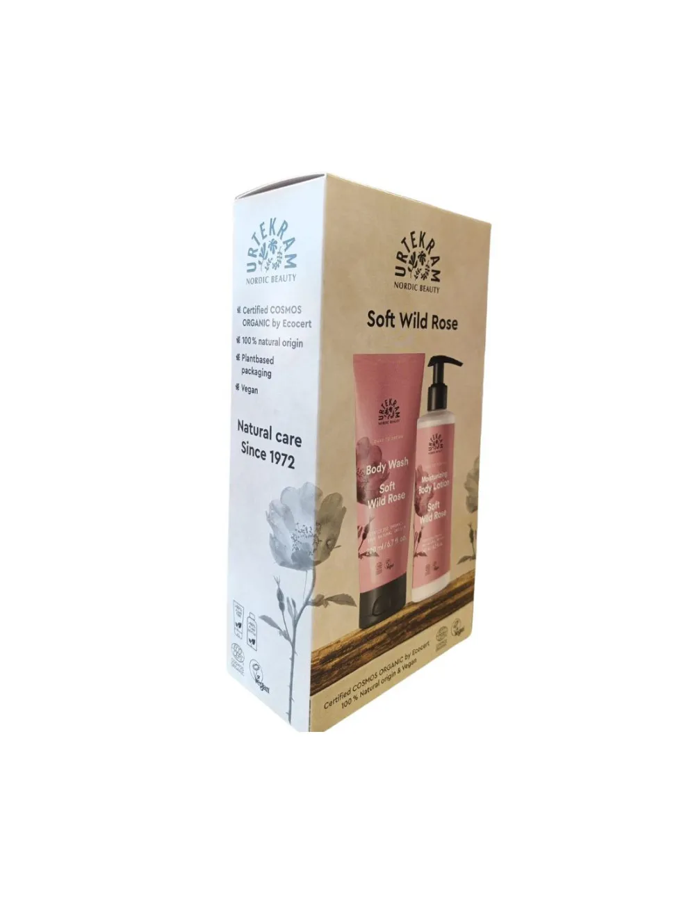Urtekram Geschenkset Duschgel und Körperlotion Wildrose
