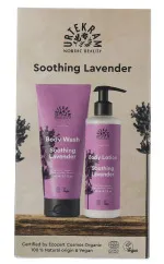 Urtekram Geschenkset Duschgel und Körperlotion beruhigender Lavendel
