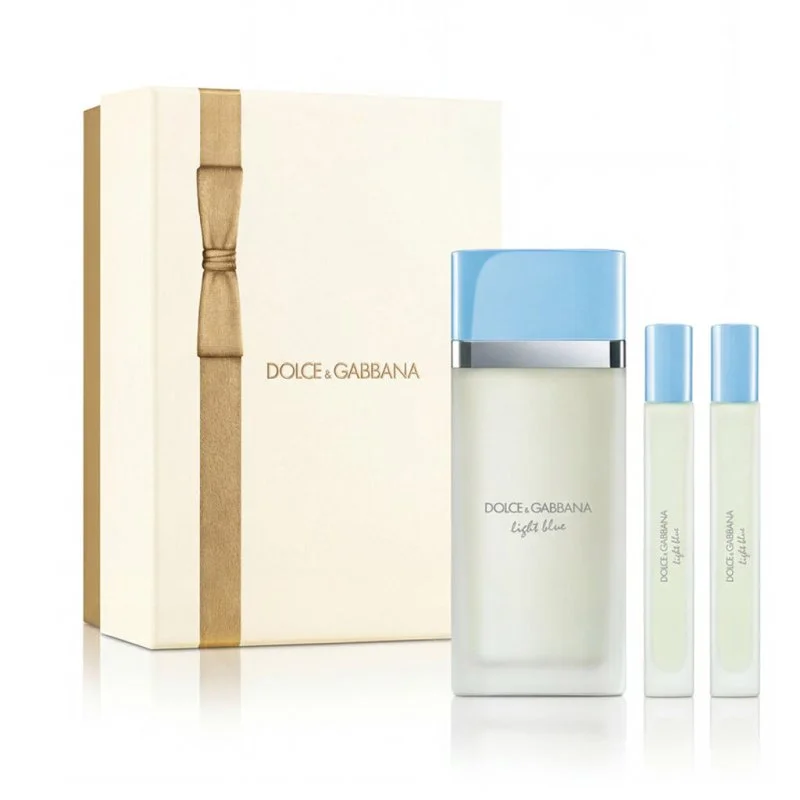 Dolce & Gabbana Light Blue 100 ml + 2 x EDT Mini Eau de Toilette für Damen 10 ml