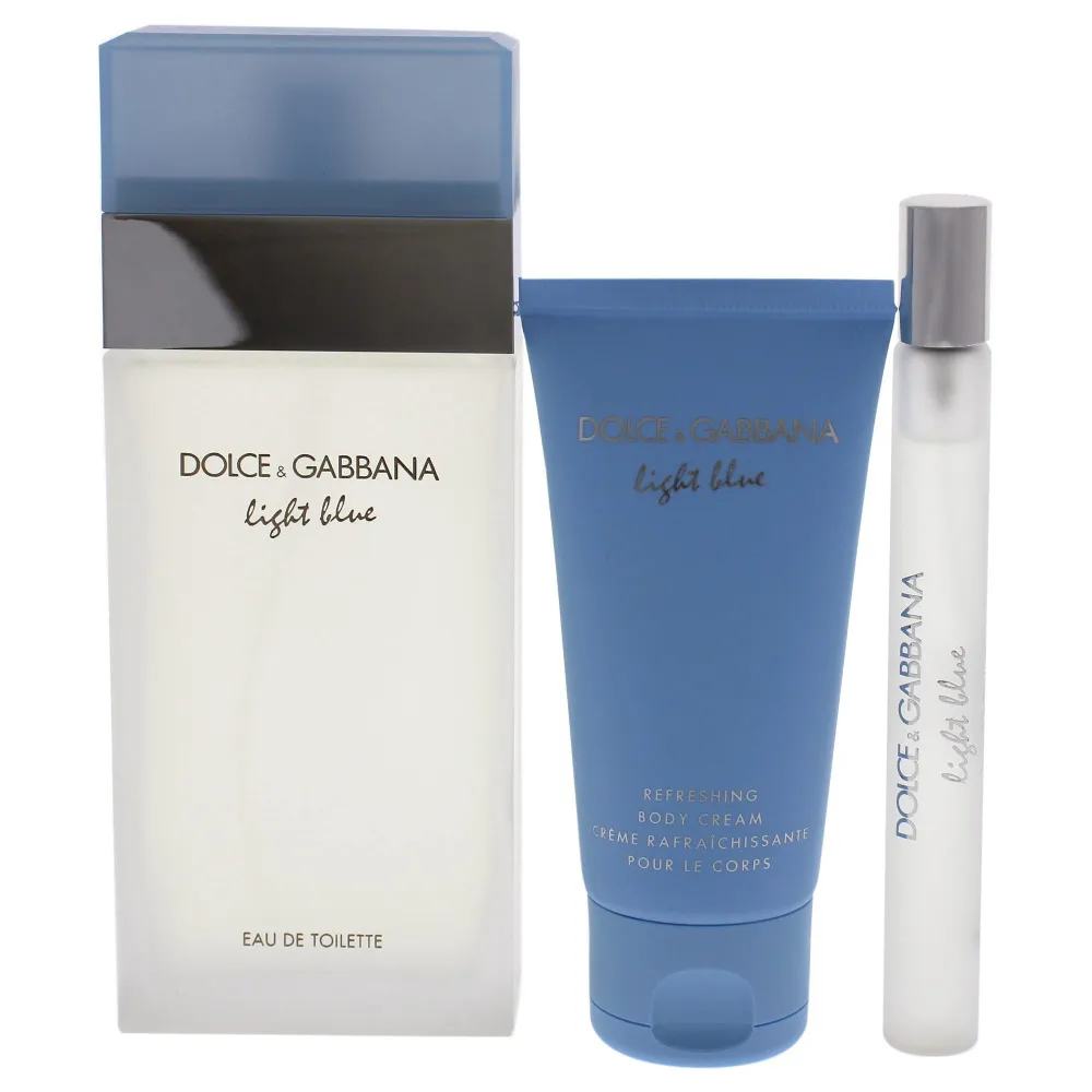 Light Blue Geschenkset für Frauen Eau de Toilette 100 ml + Körpercreme 50 ml + Eau de Toilette 10 ml 100 ml + tělový krém 50 ml + toaletní voda 10 ml