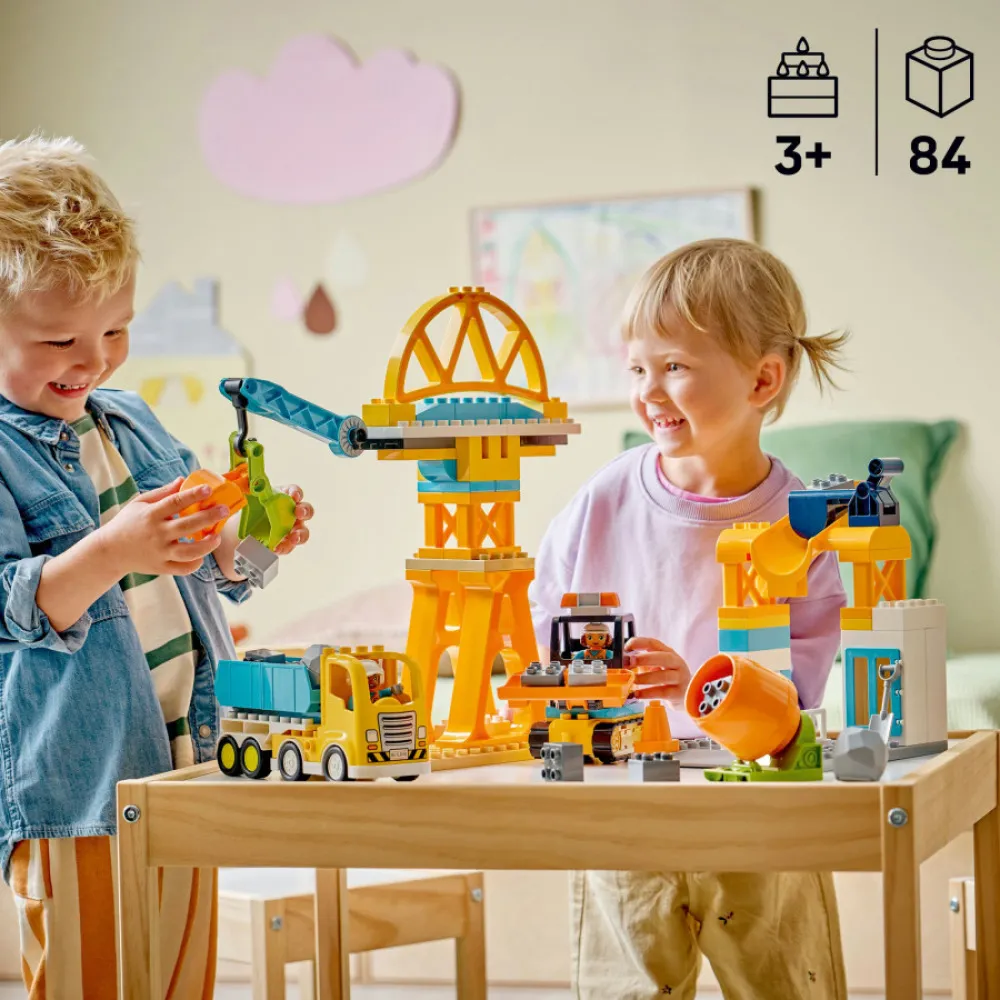DUPLO® 10476 Baustelle und Fahrzeuge 3-in-1