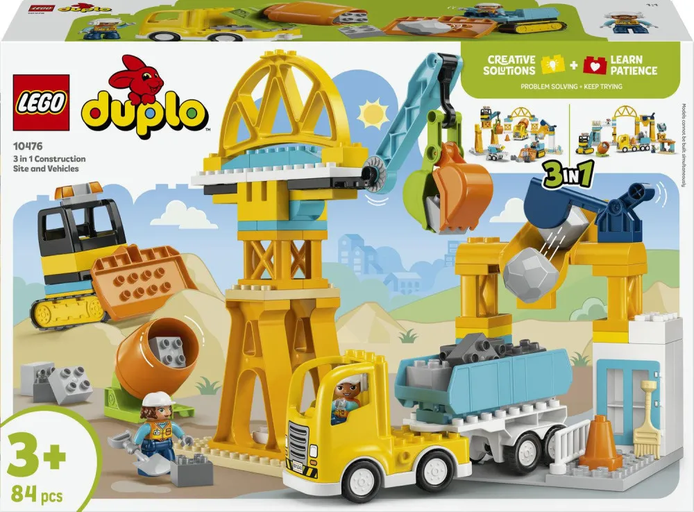 DUPLO® 10476 Baustelle und Fahrzeuge 3-in-1