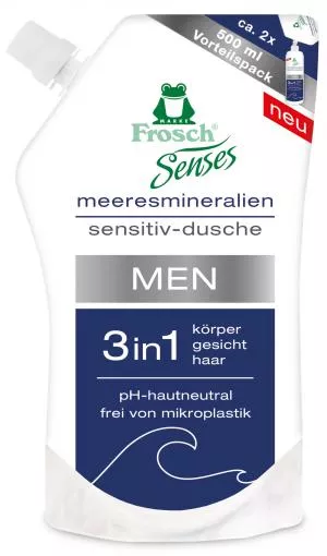 Frosch EKO Senses Duschgel für Männer 3in1 - Nachfüllpackung (500 ml)