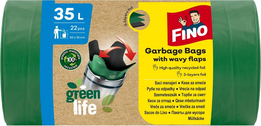 FINO Müllsäcke Green Life Easy pack 25 μm - 35 l (22 Stück)
