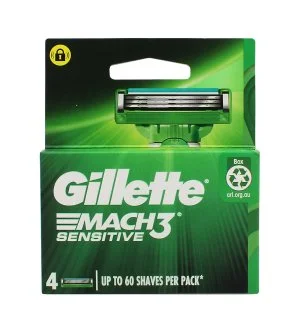 Gillette Mach3 Sensitive Ersatzklingen 4 Stk. für Männer