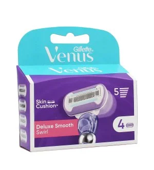 Gillette Venus Deluxe Smooth Swirl Ersatzklingen 4 Stück