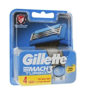 Gillette Mach3 Turbo Ersatzklingen 4 St. für Herren