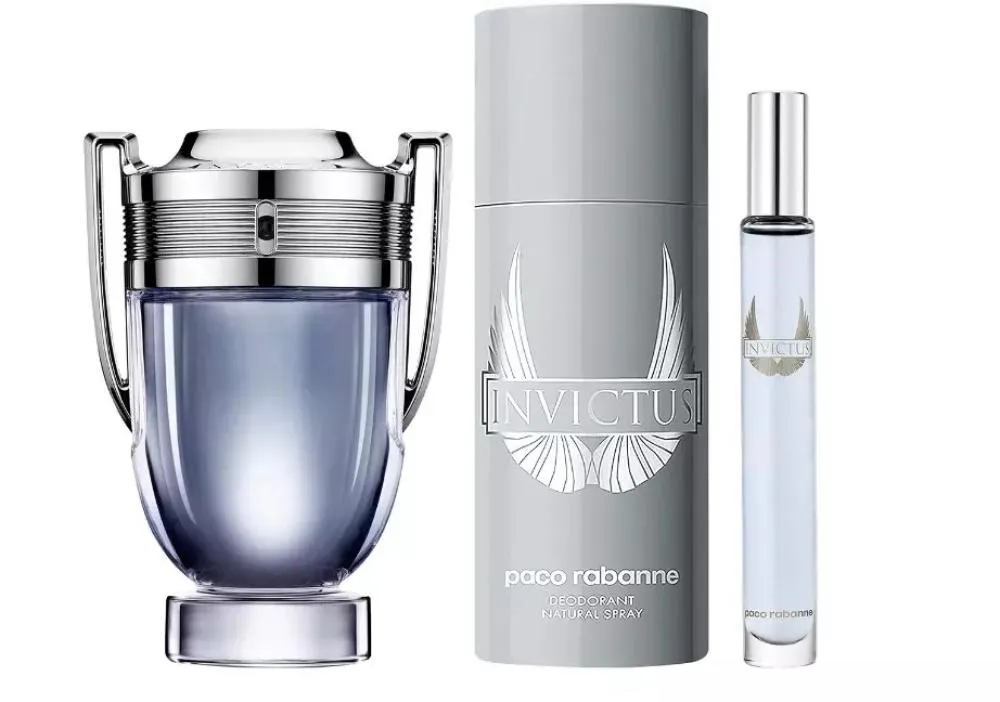 Invictus 100 ml + EDT Mini 10 ml + Deo-Spray Eau de Toilette für Herren 150 ml