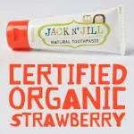 Jack n Jill Kinderzahnpasta - Erdbeere BIO (50 g) - fluoridfrei, mit Bio-Calendula-Extrakt