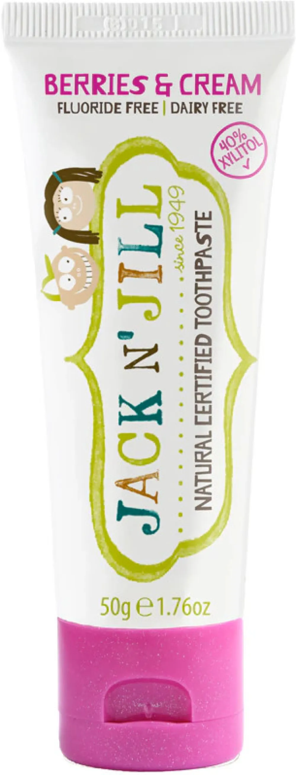 Jack n Jill Kinderzahnpasta - Milkshake (50 g) - fluoridfrei, mit Bio-Calendula-Extrakt