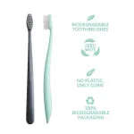 Jack n Jill NFco. SOFT Zahnbürsten-Set - mintgrau (2 Stück) - aus Maisstärke ohne GVO