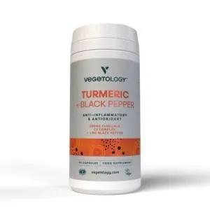 Vegetology Curcumin und Piperin, 60 Kapseln