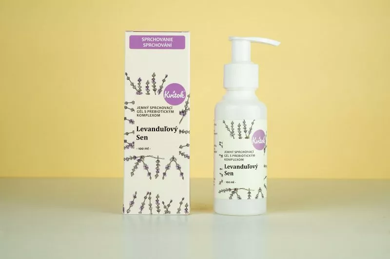 Kvitok Sanftes Duschgel mit prebiotischem Komplex Lavender Dream (100 ml) - mit zartem Kräuterduft