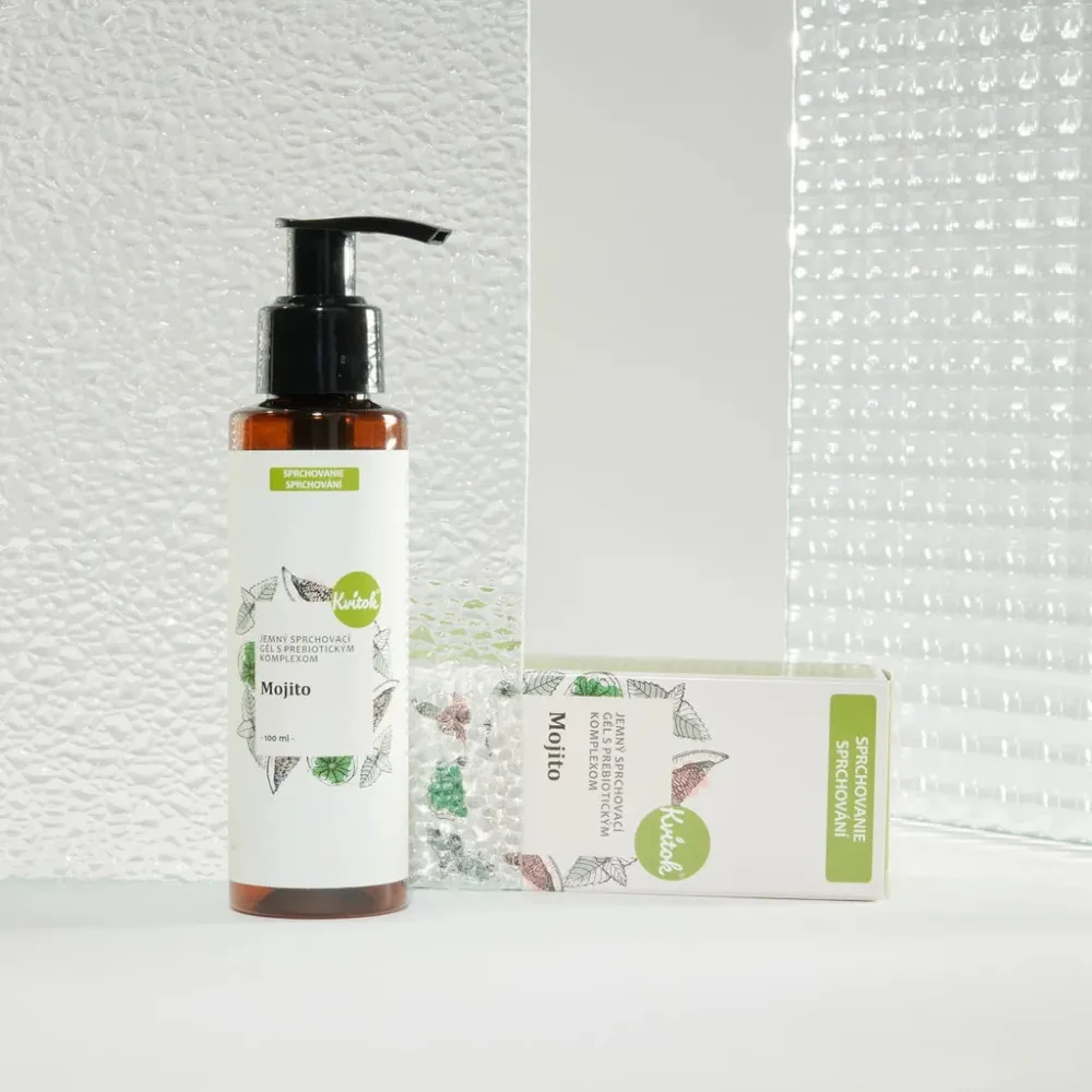 Kvitok Mojito Gentle Shower Gel with Prebiotic Complex (100 ml) - mit frischem Minz- und Limettenduft
