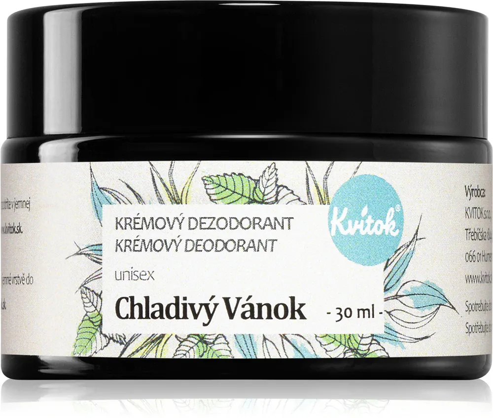 Kvitok Cool Breeze Creme Deodorant (30 ml) - geeignet für Frauen und Männer