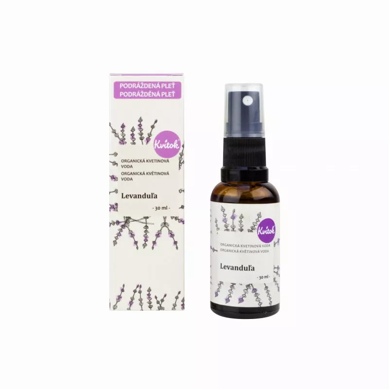 Kvitok Florales Wasser mit Spray - Lavendel BIO (30 ml) - harmonisiert und beruhigt
