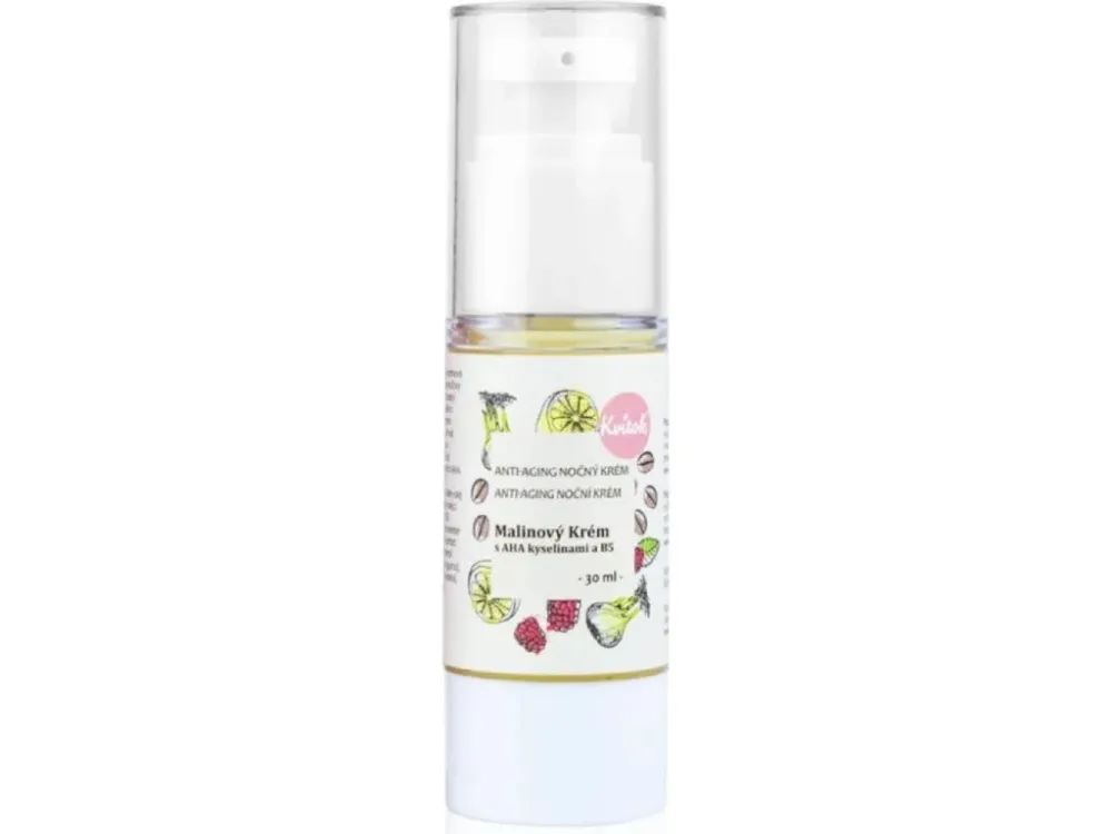 Kvitok Nacht-Himbeer-Creme für reife Haut 40 (30 ml) - spendet Feuchtigkeit und strafft