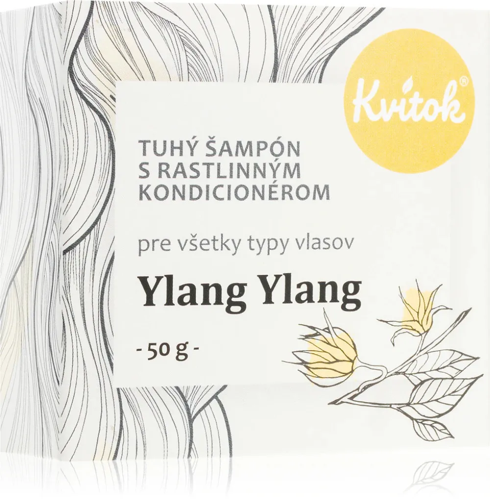 Kvitok Steifes Shampoo mit Spülung für leichtes Haar Ylang Ylang XXL (50 g) - schäumt schön