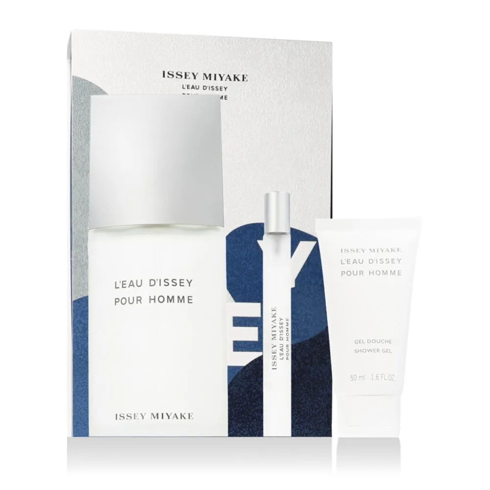 L'Eau d'Issey Pour Homme Eau de Toilette für Herren 125 ml + EDT 10 ml + Duschgel 50 ml