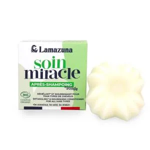 Lamazuna Steife Spülung für alle Haartypen BIO - Zitrone und Basilikum (75 g) - pflegt und erleichtert das Kämmen
