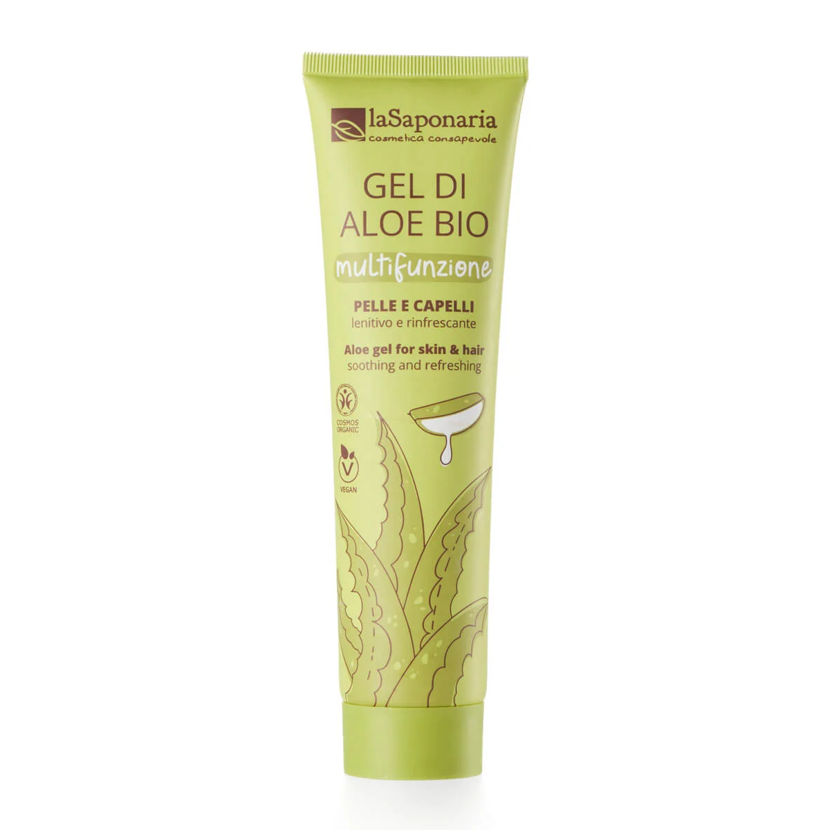 laSaponaria Aloe Vera Gel für Körper und Haare BIO (150 ml) - universeller Helfer