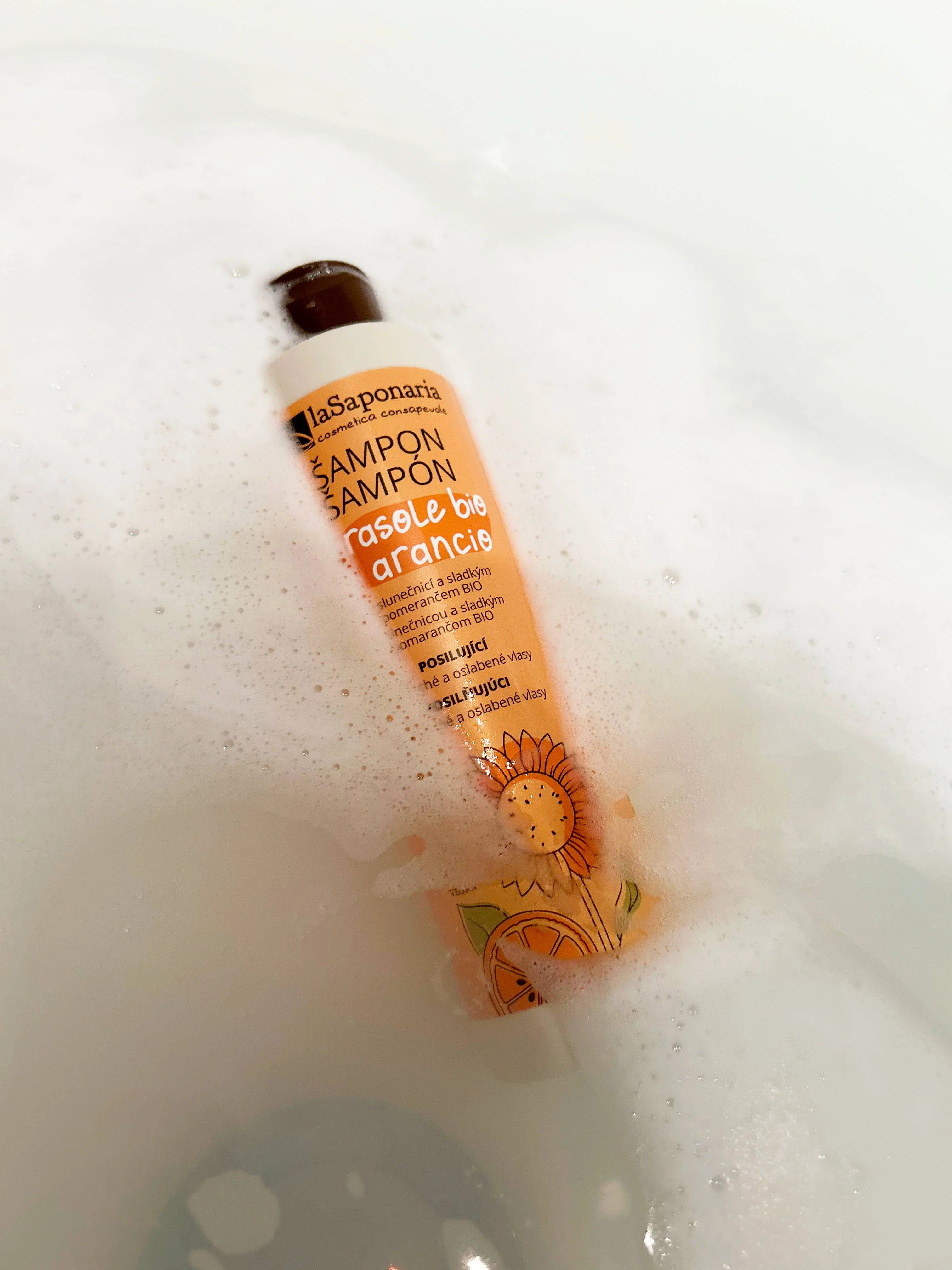 laSaponaria Shampoo mit Sonnenblume und Süßorange BIO 30 ml